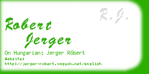 robert jerger business card